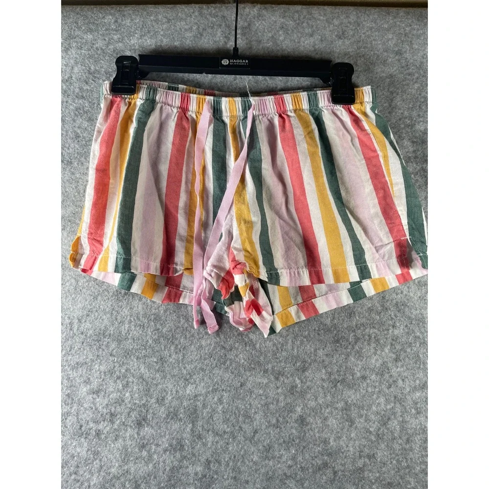 Old Navy‎ Girls Pajama Shorts XS Multicolor Vertical Stripe Elastic Waist Sleep